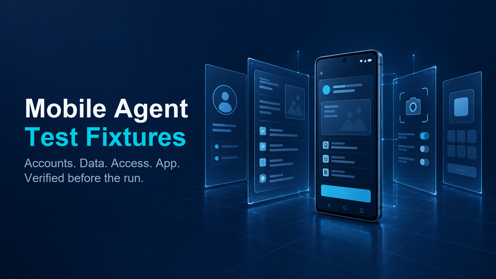 Test Fixtures for Mobile Agents: Accounts, Data, and Starting Conditions